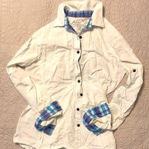 Kuhl white hiking shirt. Like new